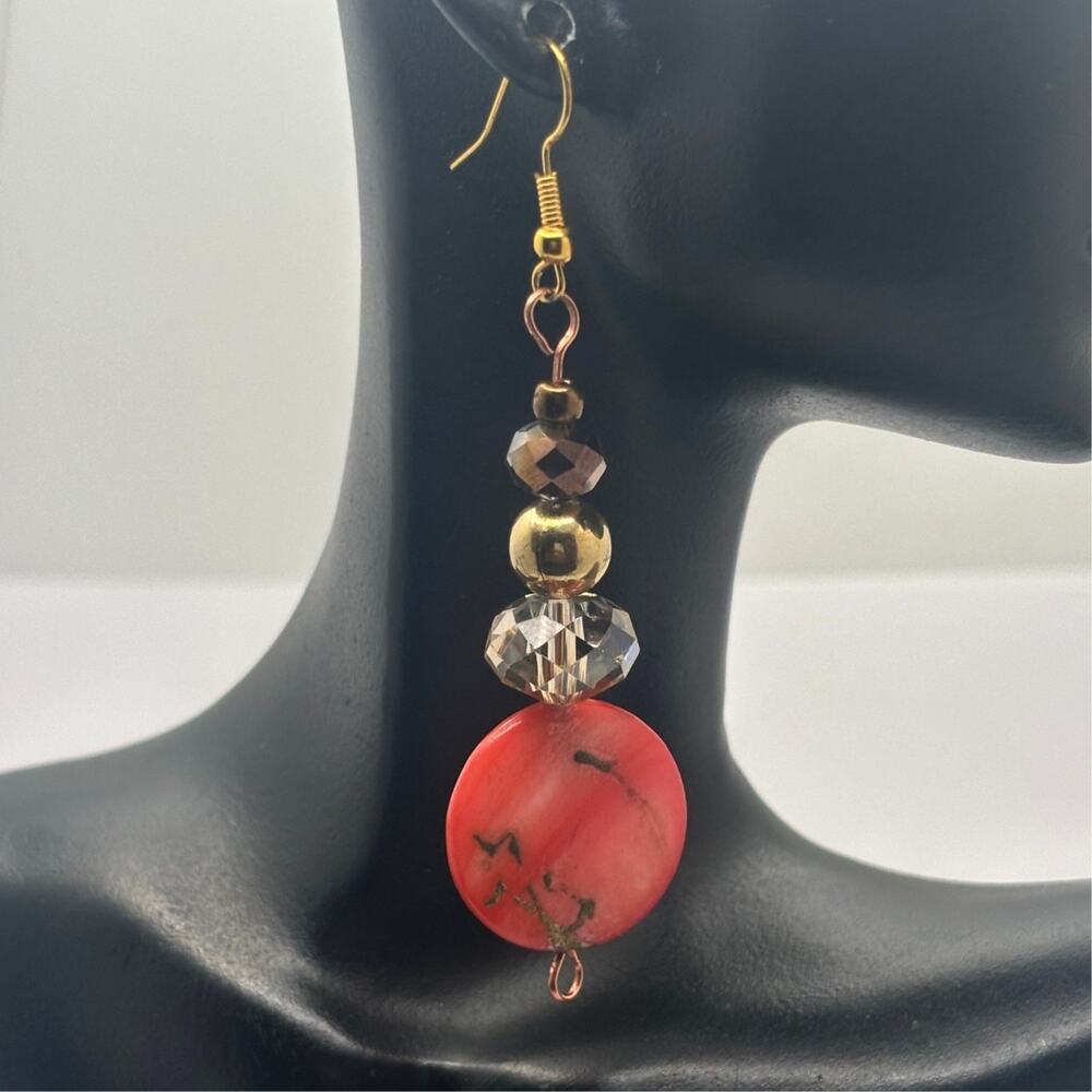 Gold & Pink Earrings